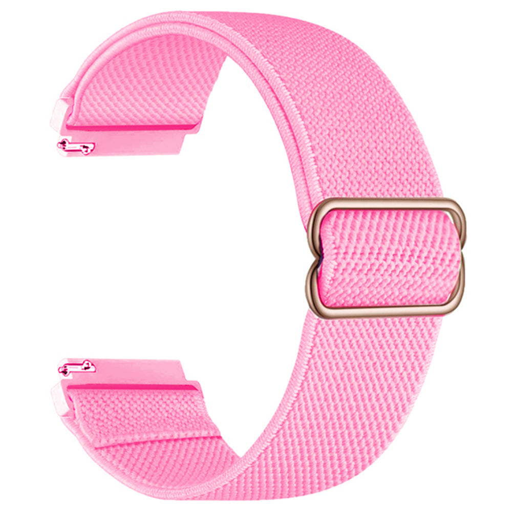 For Samsung Galaxy Watch6 Classic 47mm 43mm Watch Strap 20mm Adjustable Nylon Wrist Band - Black