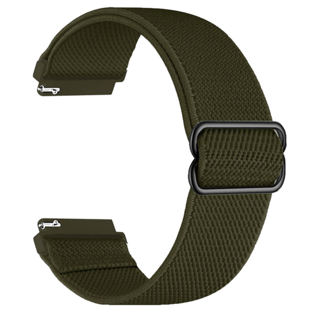 For Samsung Galaxy Watch6 Classic 47mm 43mm Watch Strap 20mm Adjustable Nylon Wrist Band - Black