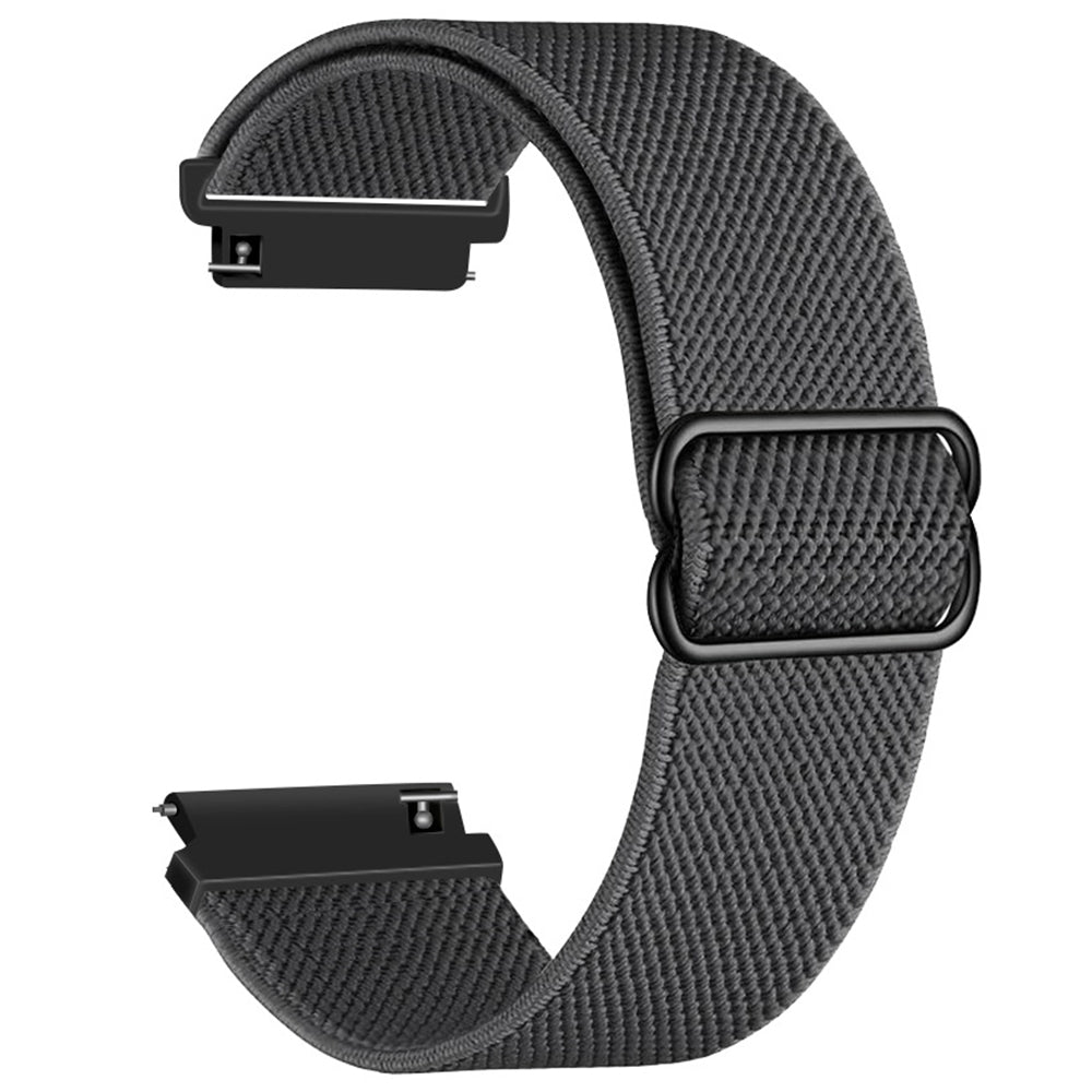 For Samsung Galaxy Watch3 45mm / Huawei Watch GT 4 46mm Nylon Watch Band 22mm Replacement Strap - Black