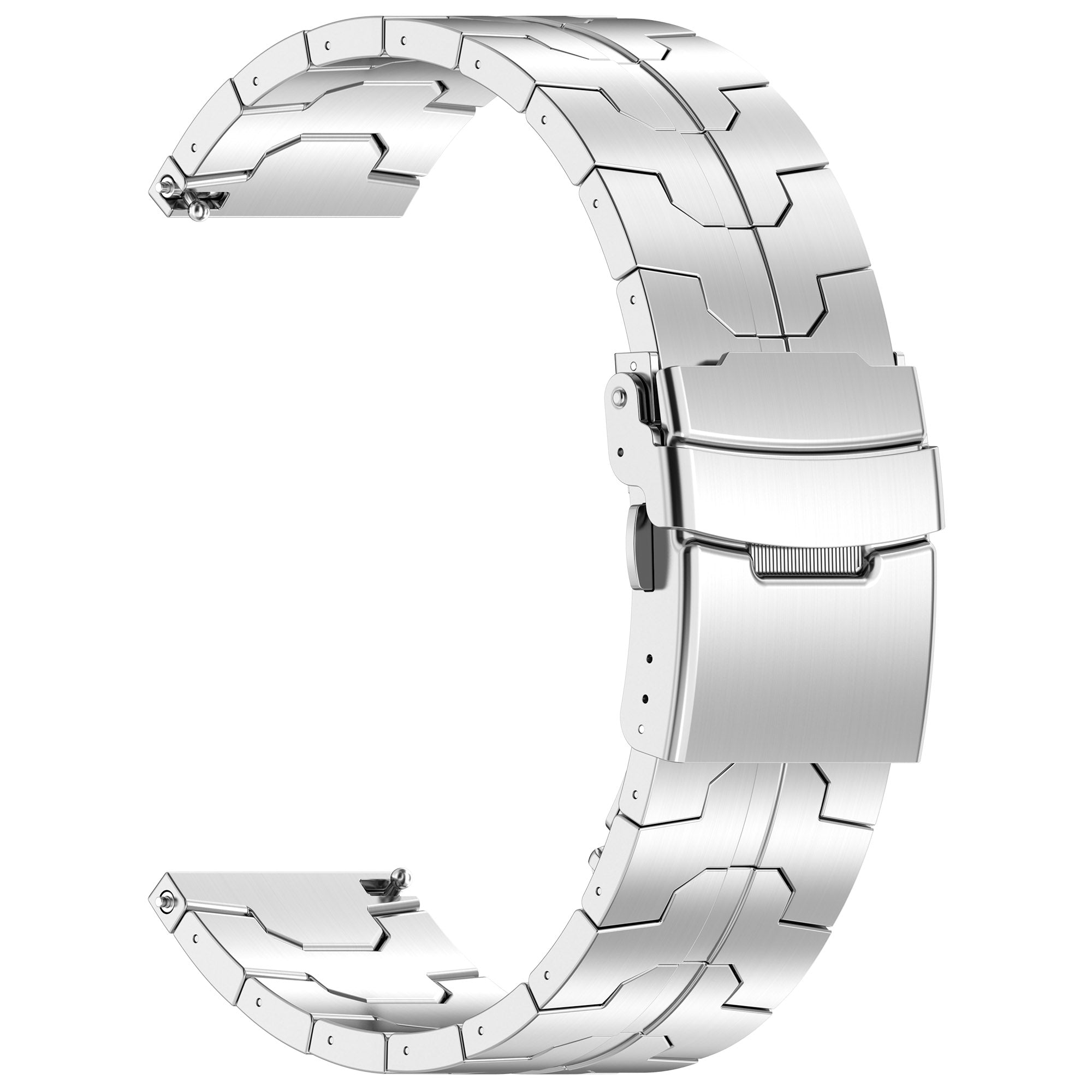 For Samsung Galaxy Watch6 Classic 43mm 47mm / Garmin Venu Titanium Alloy Strap 20mm Metal Watch Band - Silver