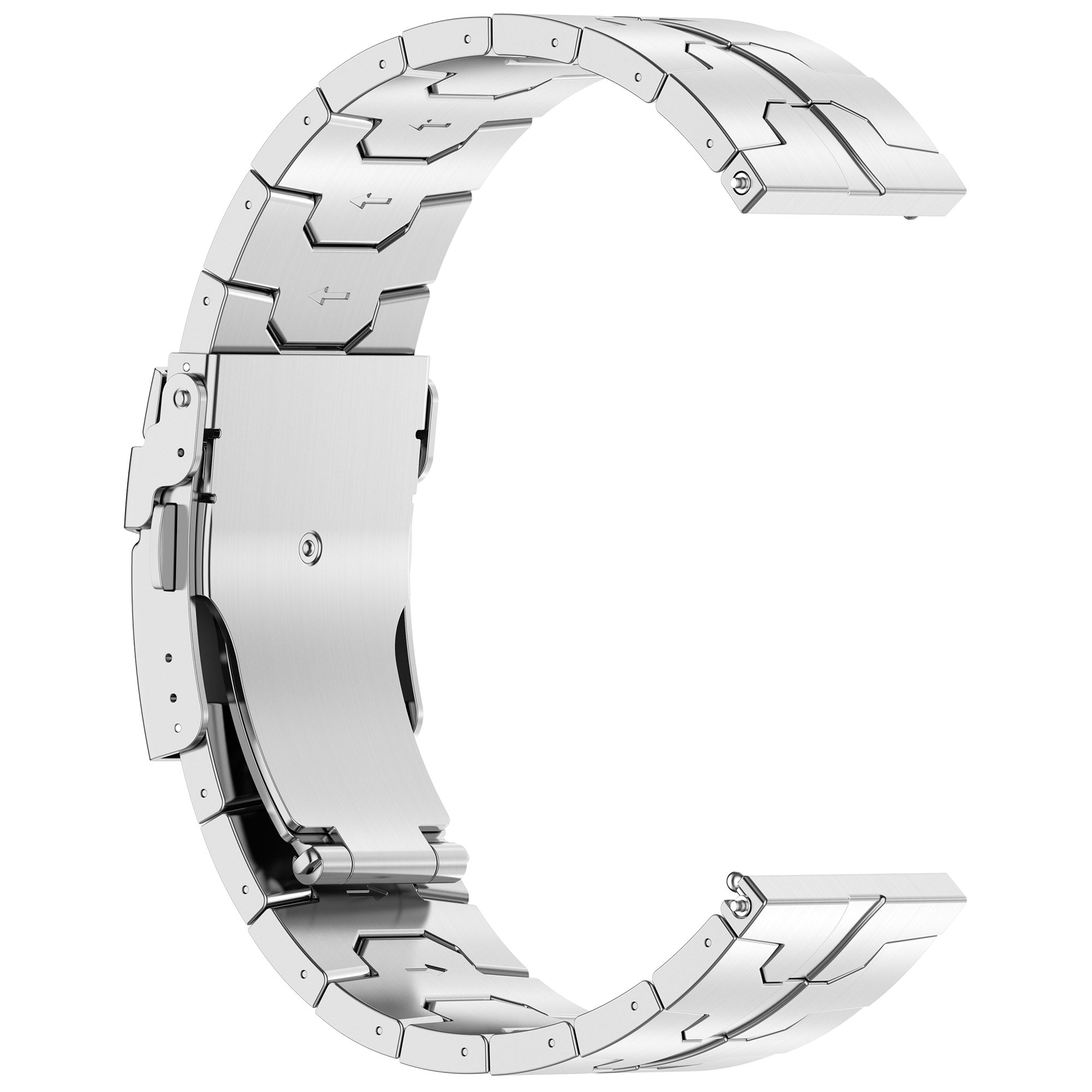 For Samsung Galaxy Watch6 Classic 43mm 47mm / Garmin Venu Titanium Alloy Strap 20mm Metal Watch Band - Silver