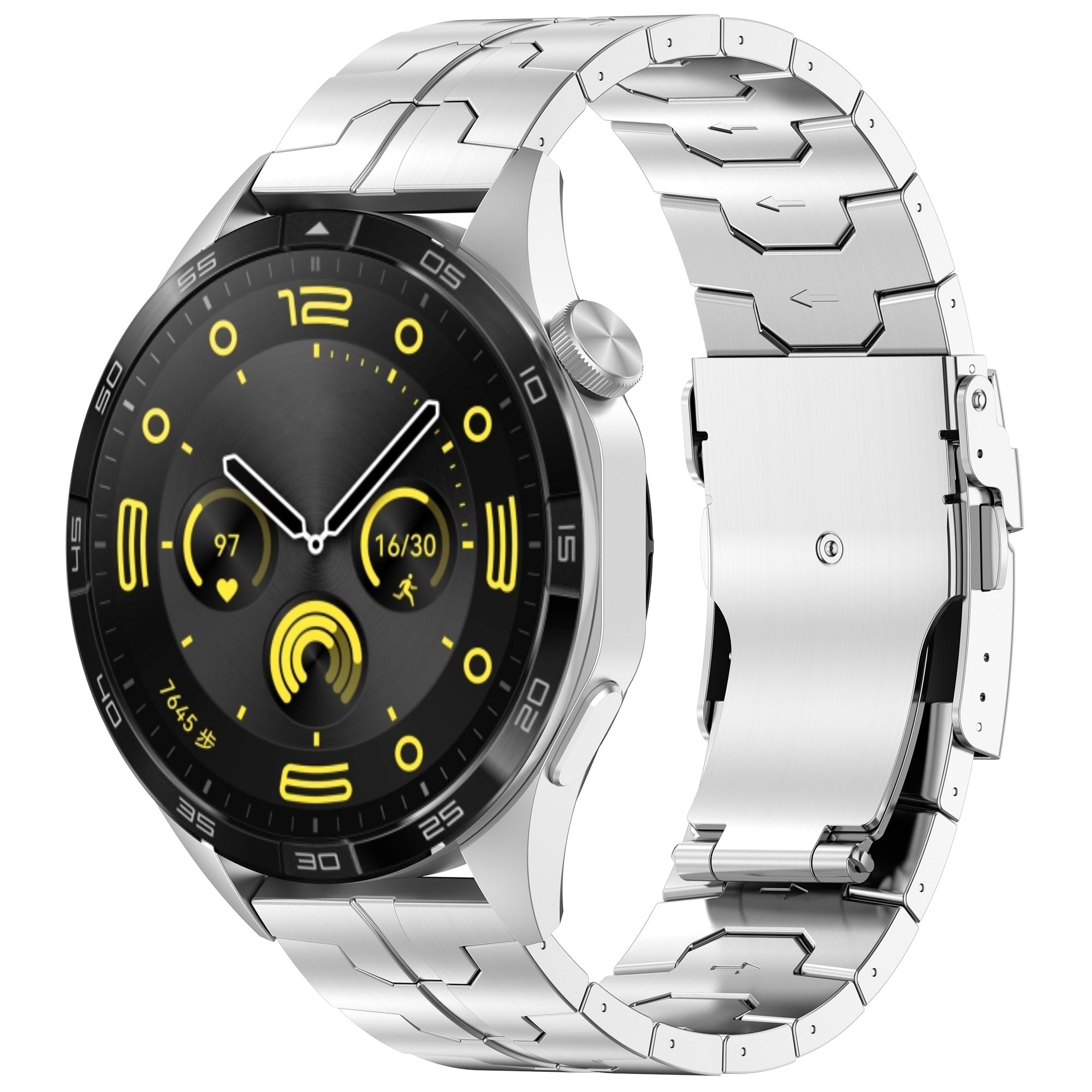 For Samsung Galaxy Watch6 Classic 43mm 47mm / Garmin Venu Titanium Alloy Strap 20mm Metal Watch Band - Silver