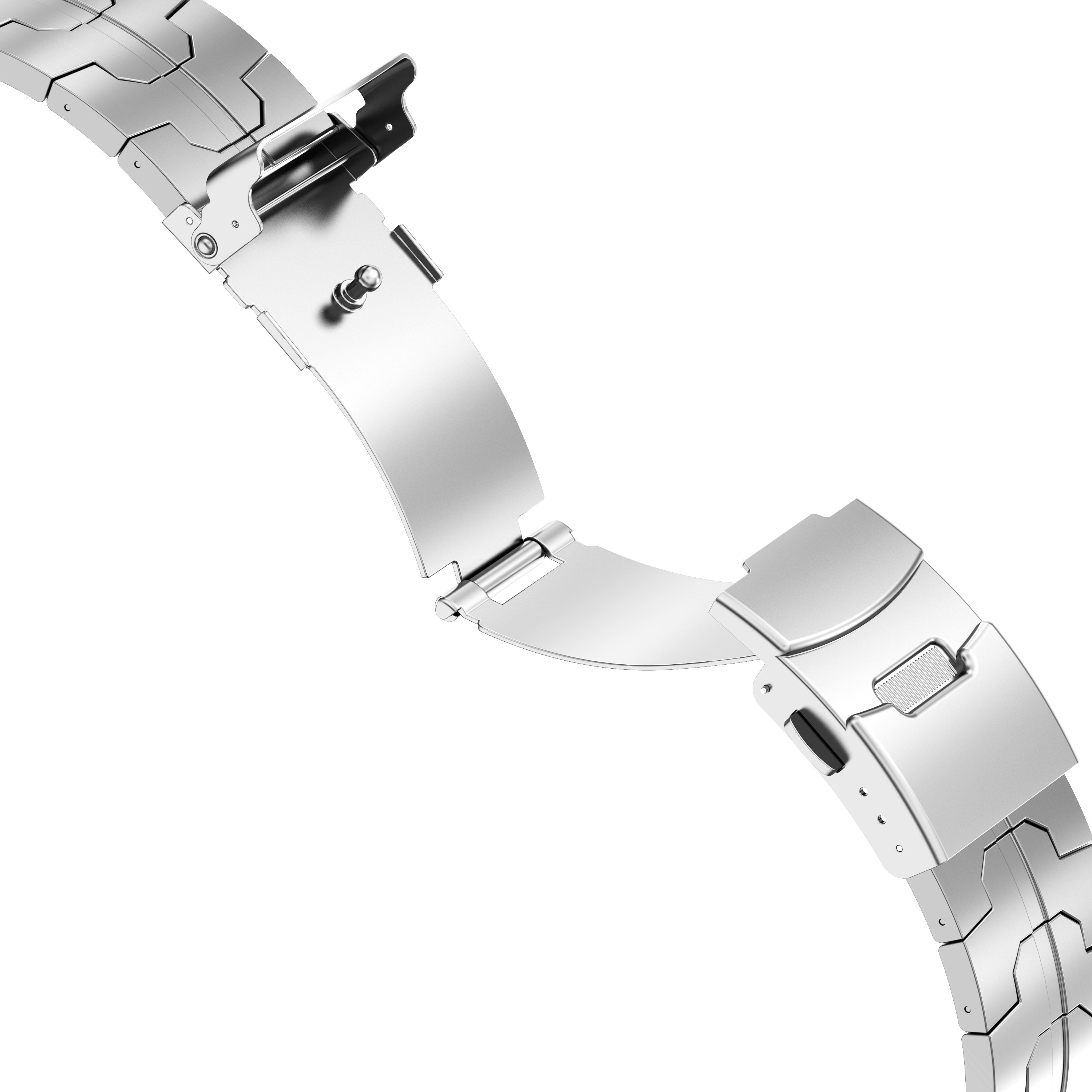 For Samsung Galaxy Watch6 Classic 43mm 47mm / Garmin Venu Titanium Alloy Strap 20mm Metal Watch Band - Silver