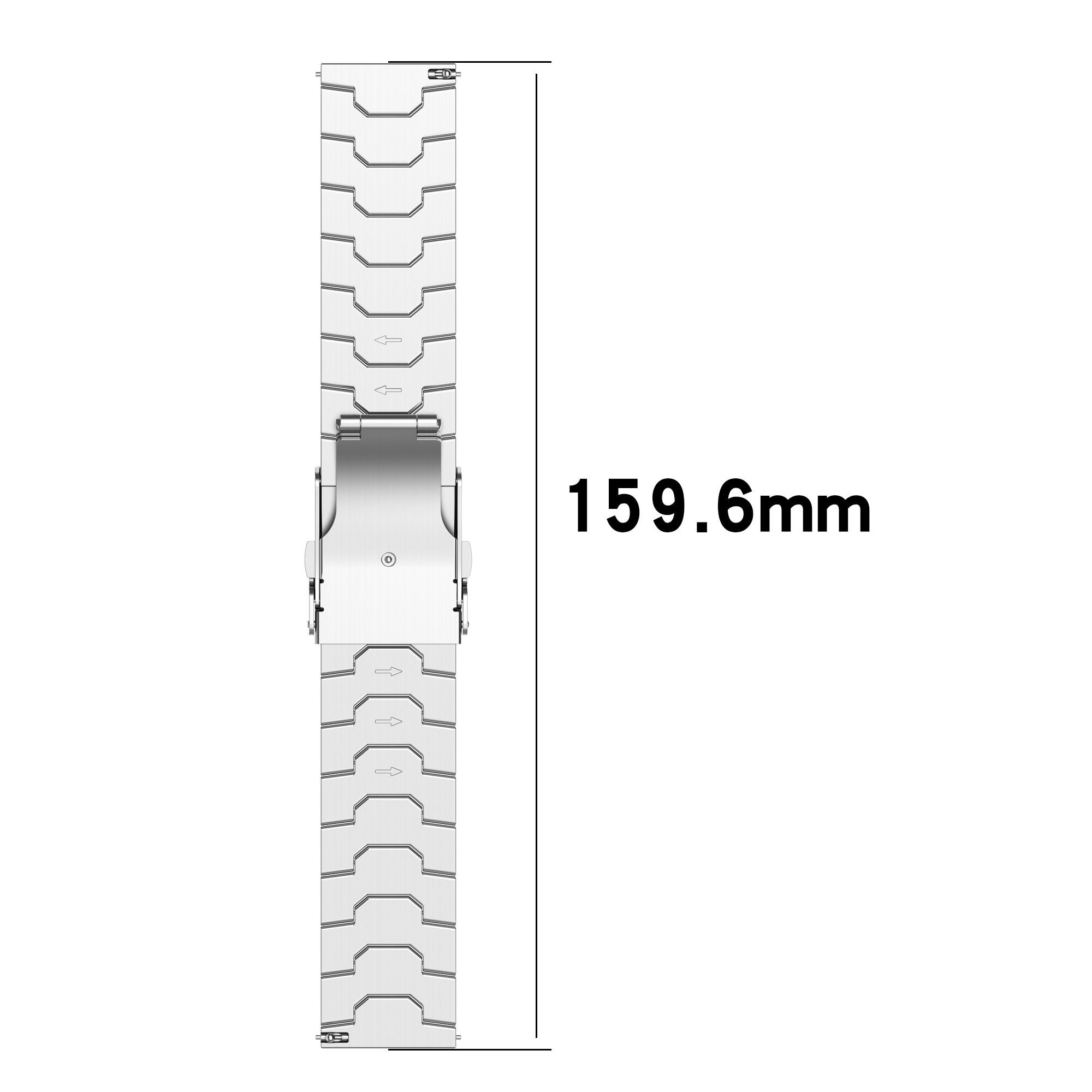 For Samsung Galaxy Watch6 Classic 43mm 47mm / Garmin Venu Titanium Alloy Strap 20mm Metal Watch Band - Silver