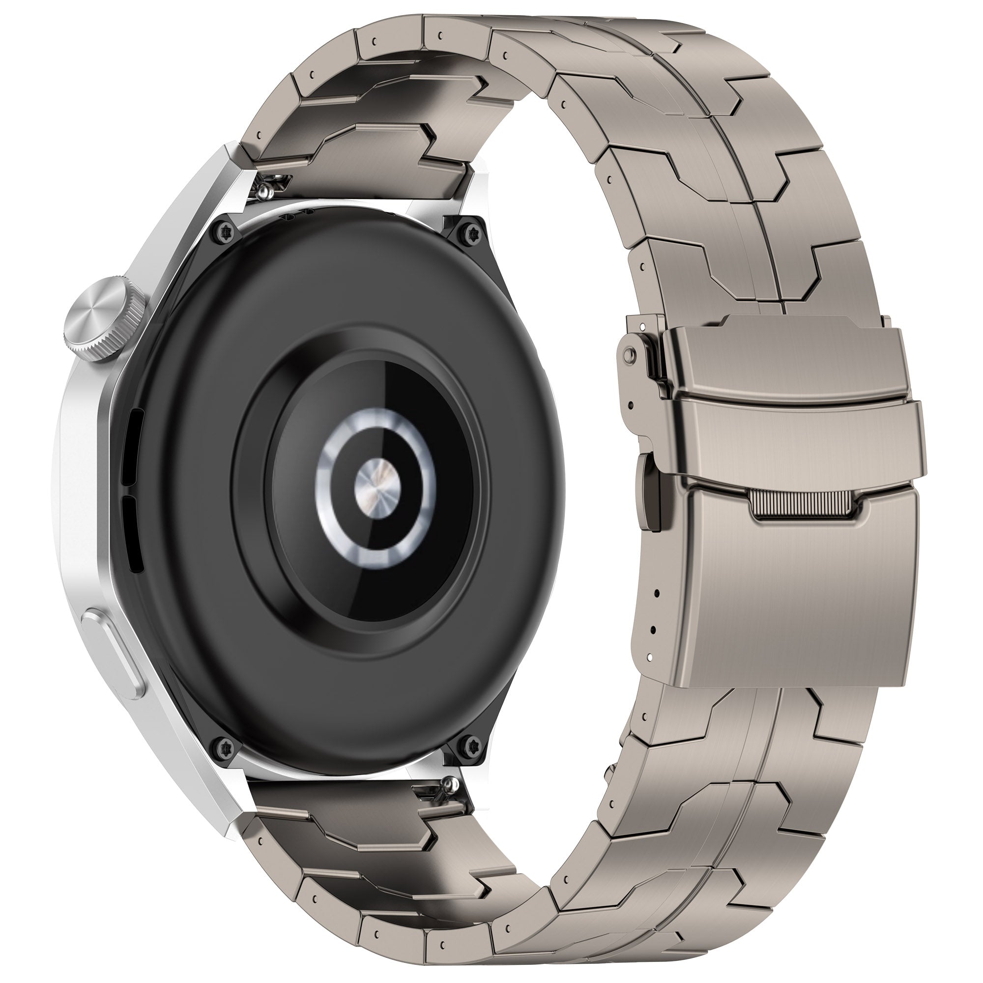 For Samsung Galaxy Watch6 Classic 43mm 47mm / Garmin Venu Titanium Alloy Strap 20mm Metal Watch Band - Silver