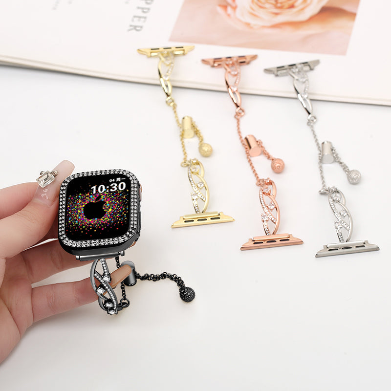 For Apple Watch Ultra 2 Ultra 49mm / Series 9 8 7 45mm / 6 5 4 SE (2022) SE (2023) SE 44mm / 3 2 1 42mm Pure Copper Watch Band - Black