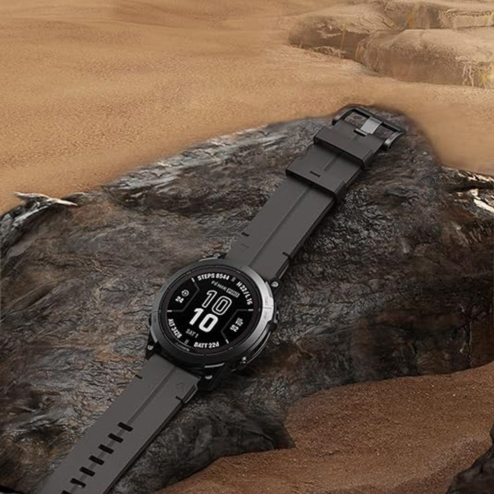 For Garmin Fenix 5X 6X 7X Pro Tactix Delta 26mm Genuine Leather Watch Strap Band Replacement - Black
