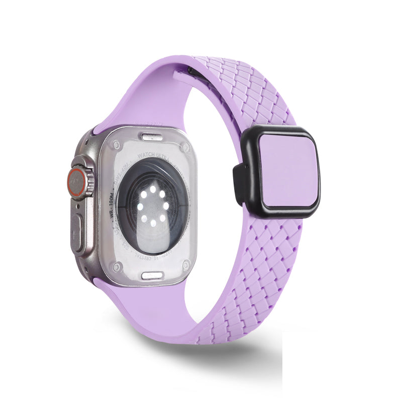 For Apple Watch Series 9 8 7 41mm  /  6 5 4 SE (2022) SE (2023) SE 40mm  /  3 2 1 38mm Watch Bracelet Woven Texture Strap - Black