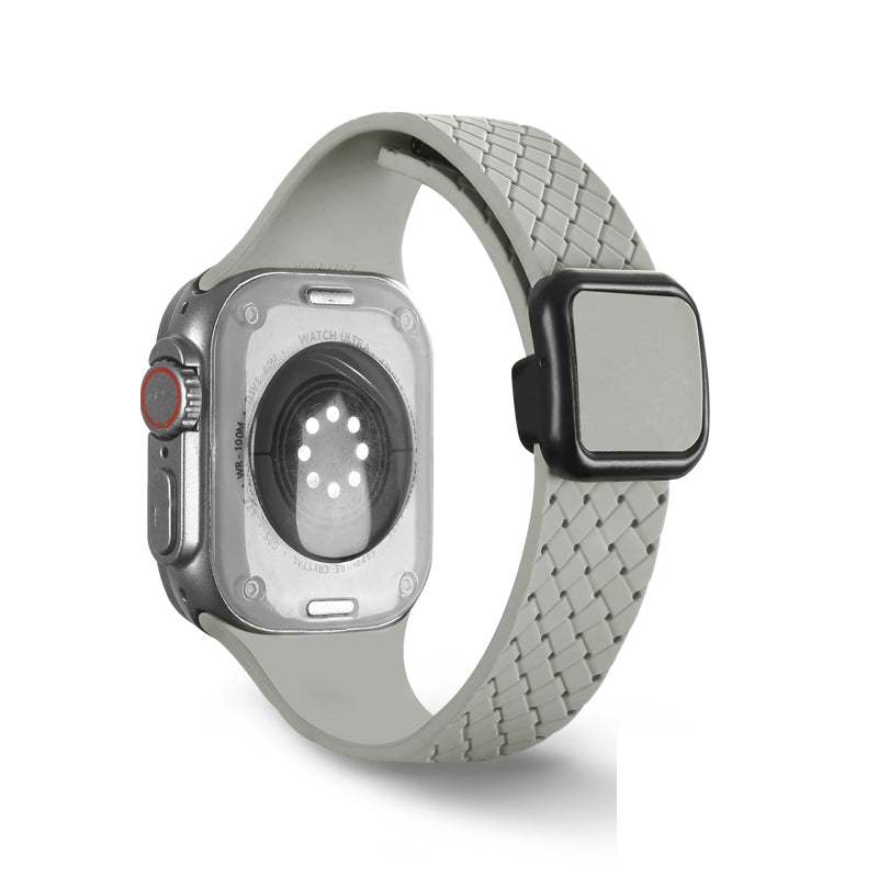 For Apple Watch Series 9 8 7 41mm  /  6 5 4 SE (2022) SE (2023) SE 40mm  /  3 2 1 38mm Watch Bracelet Woven Texture Strap - Black