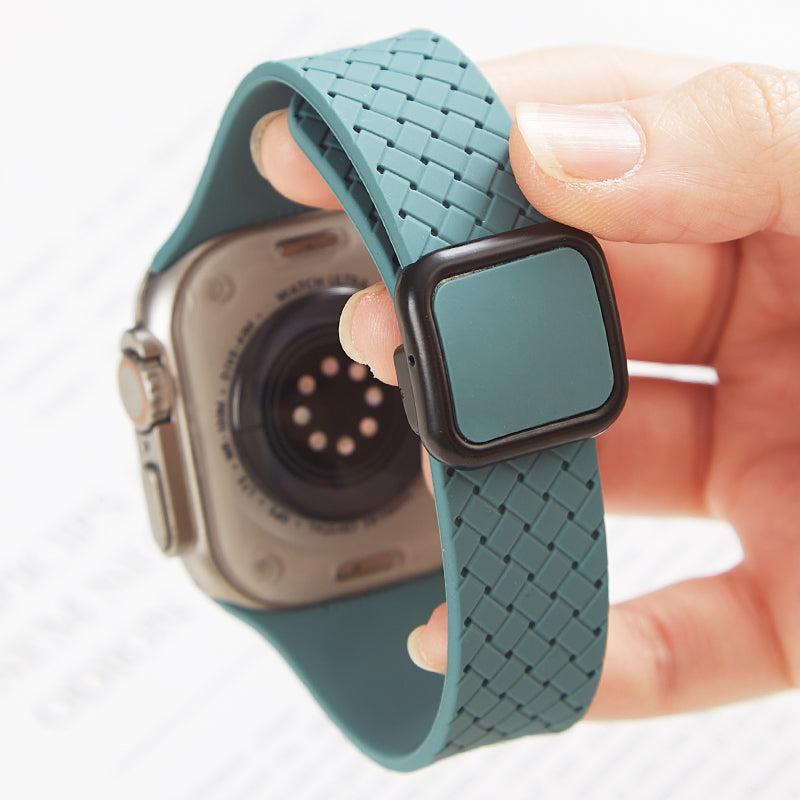 For Apple Watch Ultra 2 Ultra 49mm  /  Series 9 8 7 45mm  /  6 5 4 SE (2022) SE (2023) SE 44mm  /  3 2 1 42mm Silicone Wrist Strap - Black