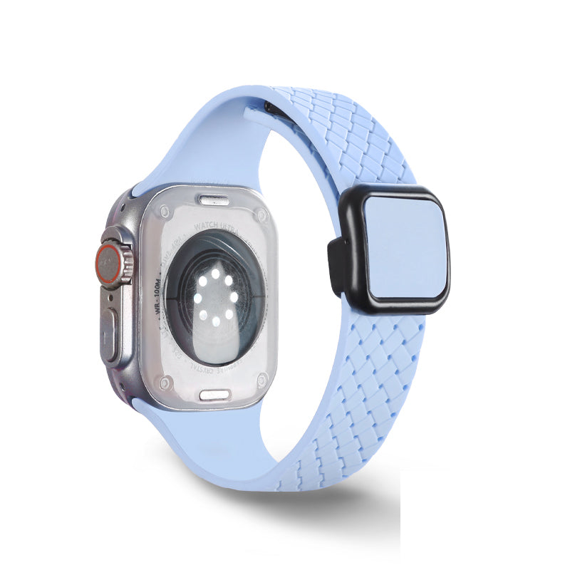 For Apple Watch Ultra 2 Ultra 49mm  /  Series 9 8 7 45mm  /  6 5 4 SE (2022) SE (2023) SE 44mm  /  3 2 1 42mm Silicone Wrist Strap - Black