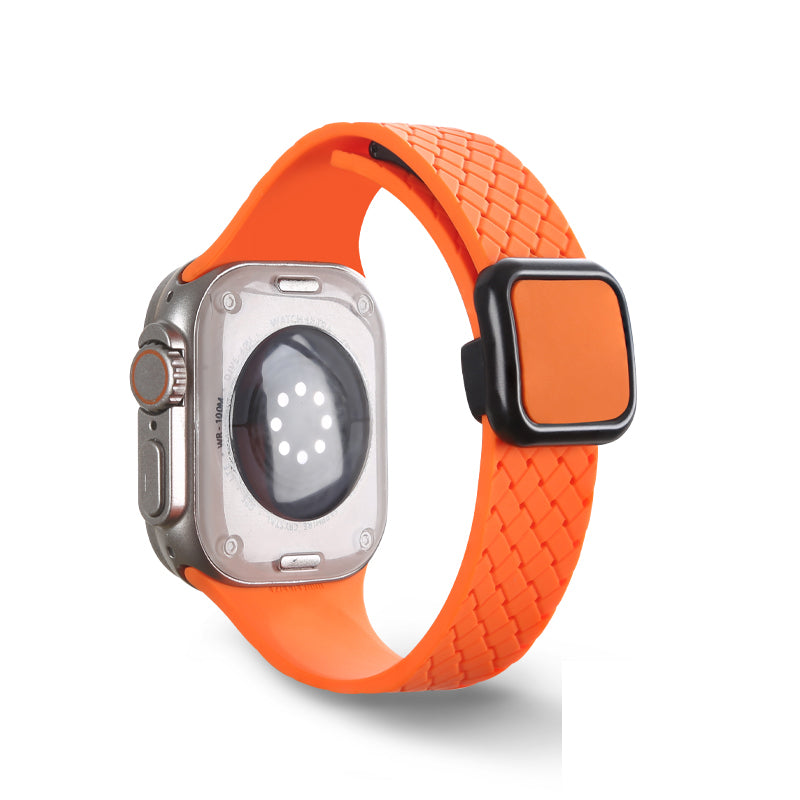 For Apple Watch Ultra 2 Ultra 49mm  /  Series 9 8 7 45mm  /  6 5 4 SE (2022) SE (2023) SE 44mm  /  3 2 1 42mm Silicone Wrist Strap - Black