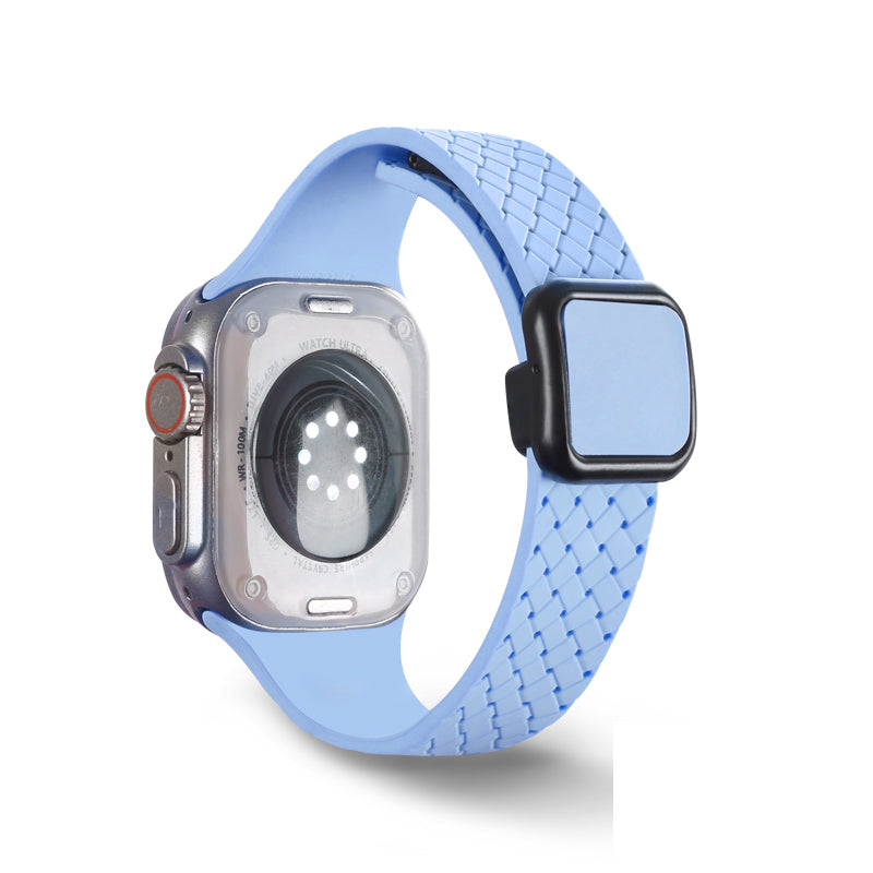 For Apple Watch Ultra 2 Ultra 49mm  /  Series 9 8 7 45mm  /  6 5 4 SE (2022) SE (2023) SE 44mm  /  3 2 1 42mm Silicone Wrist Strap - Black