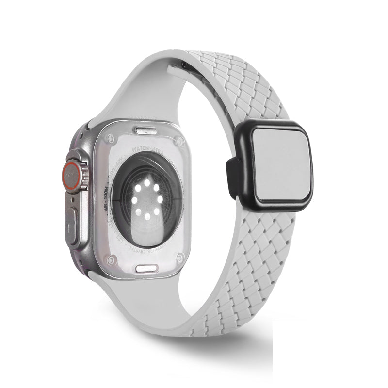 For Apple Watch Ultra 2 Ultra 49mm  /  Series 9 8 7 45mm  /  6 5 4 SE (2022) SE (2023) SE 44mm  /  3 2 1 42mm Silicone Wrist Strap - Black
