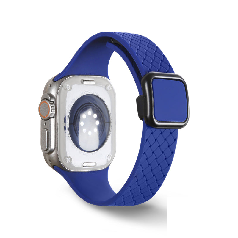 For Apple Watch Ultra 2 Ultra 49mm  /  Series 9 8 7 45mm  /  6 5 4 SE (2022) SE (2023) SE 44mm  /  3 2 1 42mm Silicone Wrist Strap - Black