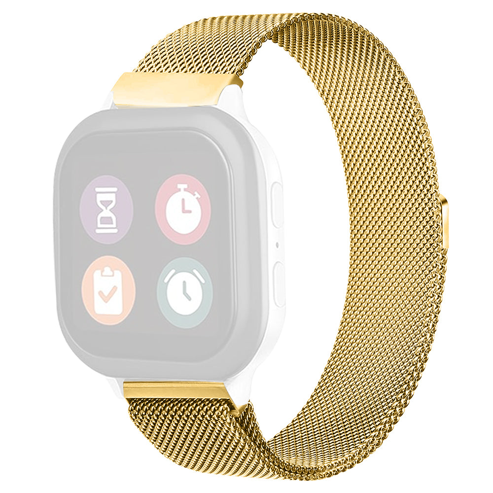 For SyncUP Kids Watch Stainless Steel Replacement Strap Magnetic Milanese Wrist Band - Vintage Gold