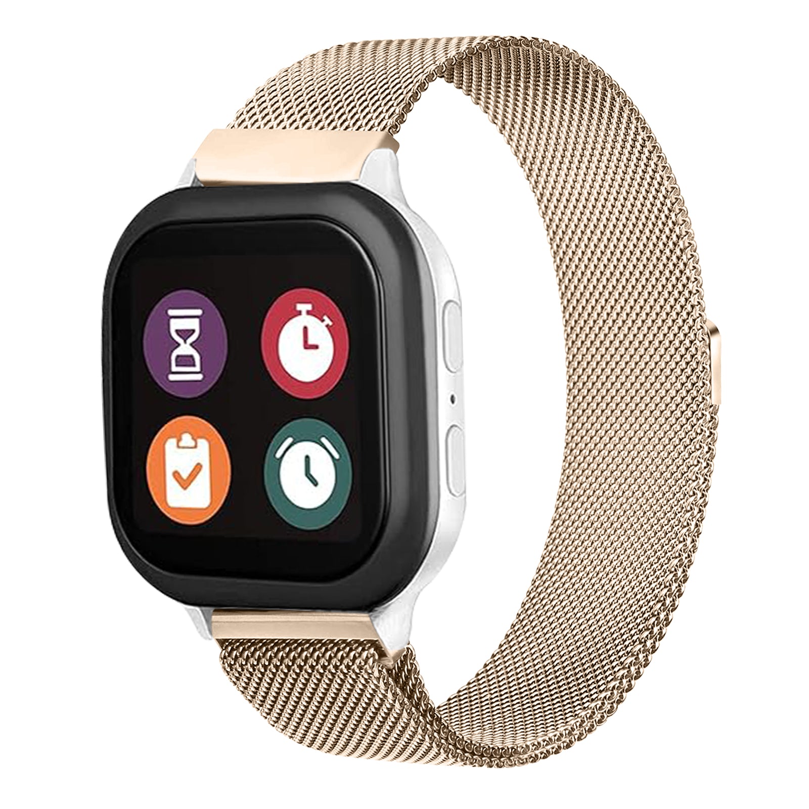 For Gabb Watch 3 Milanese Watch Band Magnetic Stainless Steel Breathable Mesh Wrist Strap - Retro Gold