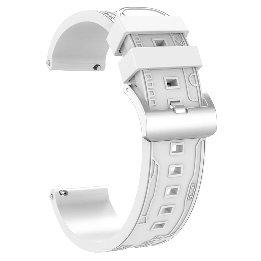 For Samsung Galaxy Watch3 45mm / Huawei Watch 4 / Garmin Venu 3 Universal 22mm Watch Band Silicone Watch Strap - Black