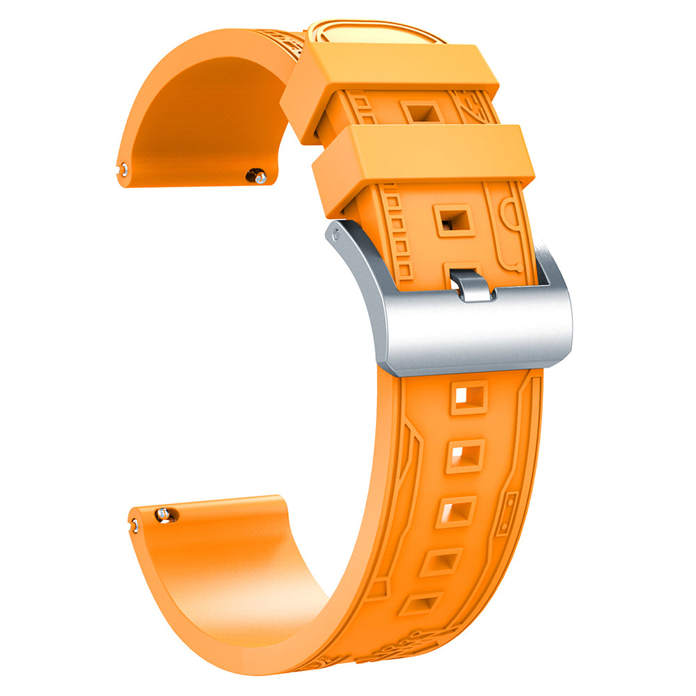 For Samsung Galaxy Watch3 45mm / Huawei Watch 4 / Garmin Venu 3 Universal 22mm Watch Band Silicone Watch Strap - Black