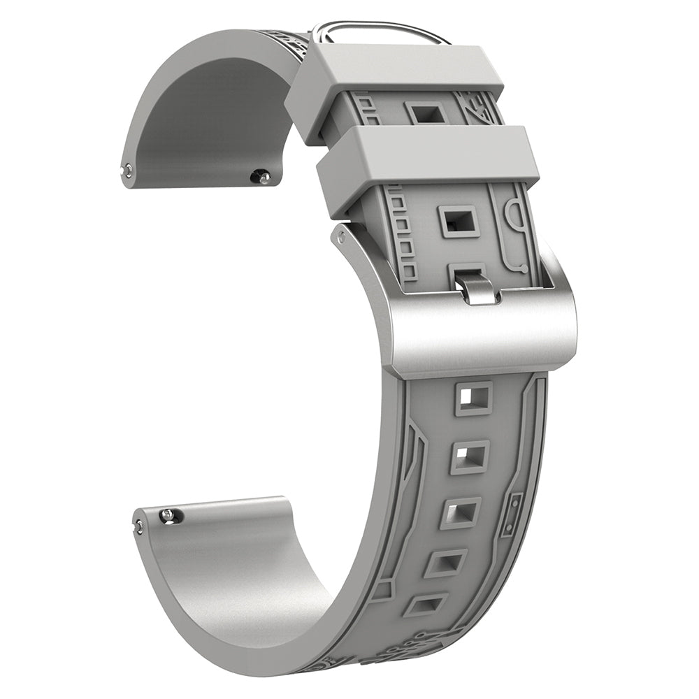 For Samsung Galaxy Watch3 45mm / Huawei Watch 4 / Garmin Venu 3 Universal 22mm Watch Band Silicone Watch Strap - Black