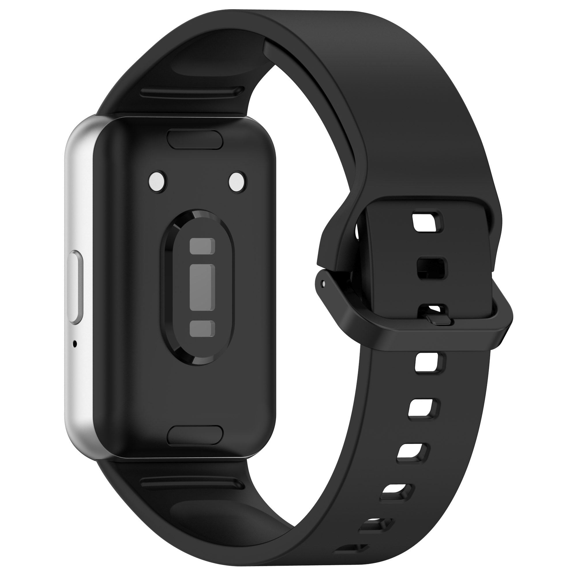 For Samsung Galaxy Fit3 Flexible Watch Strap Silicone Band Wrist Bracelet - Black