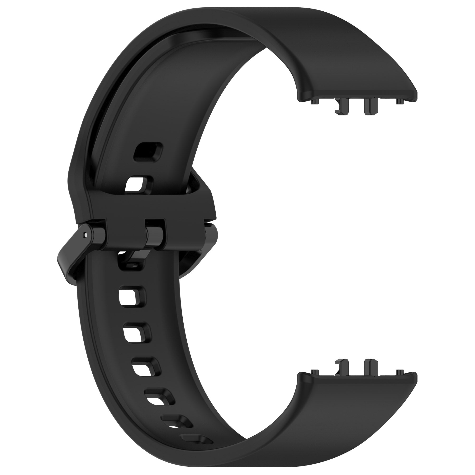 For Samsung Galaxy Fit3 Flexible Watch Strap Silicone Band Wrist Bracelet - Black