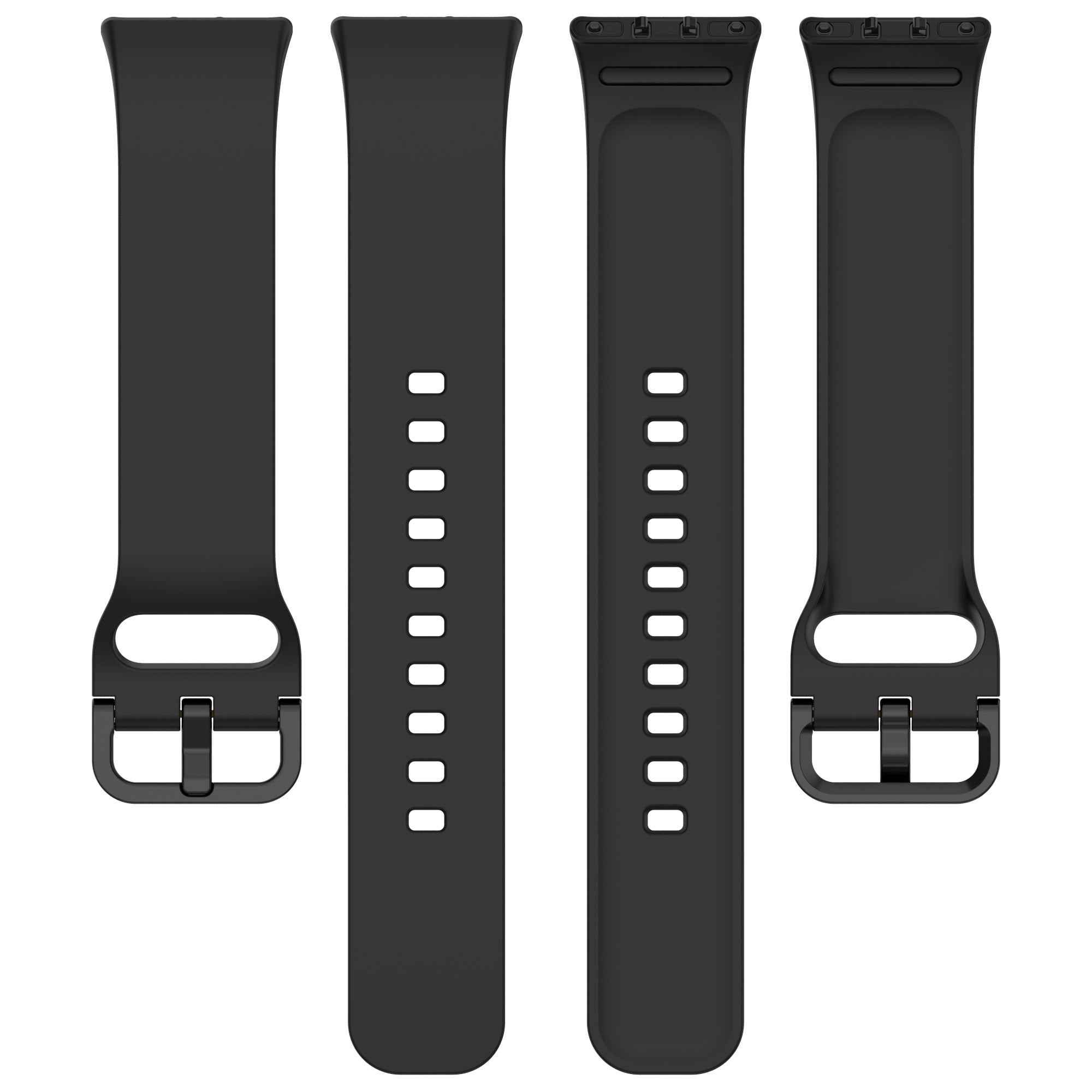For Samsung Galaxy Fit3 Flexible Watch Strap Silicone Band Wrist Bracelet - Black
