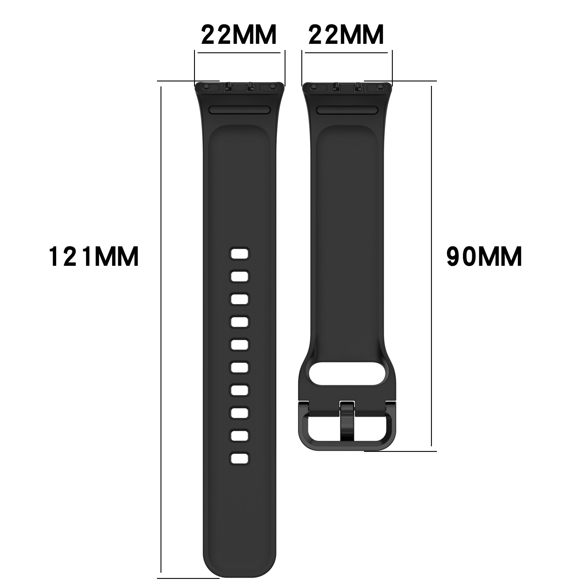 For Samsung Galaxy Fit3 Flexible Watch Strap Silicone Band Wrist Bracelet - Black