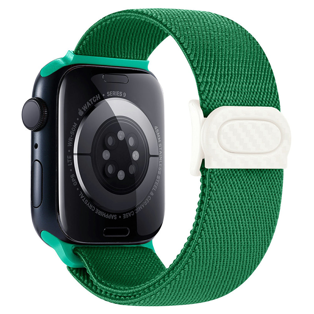 For Apple Watch Ultra 2 Ultra 49mm / Series 9 8 7 45mm / 6 5 4 SE (2022) SE (2023) SE 44mm / 3 2 1 42mm Nylon Watch Strap - Gradient Green