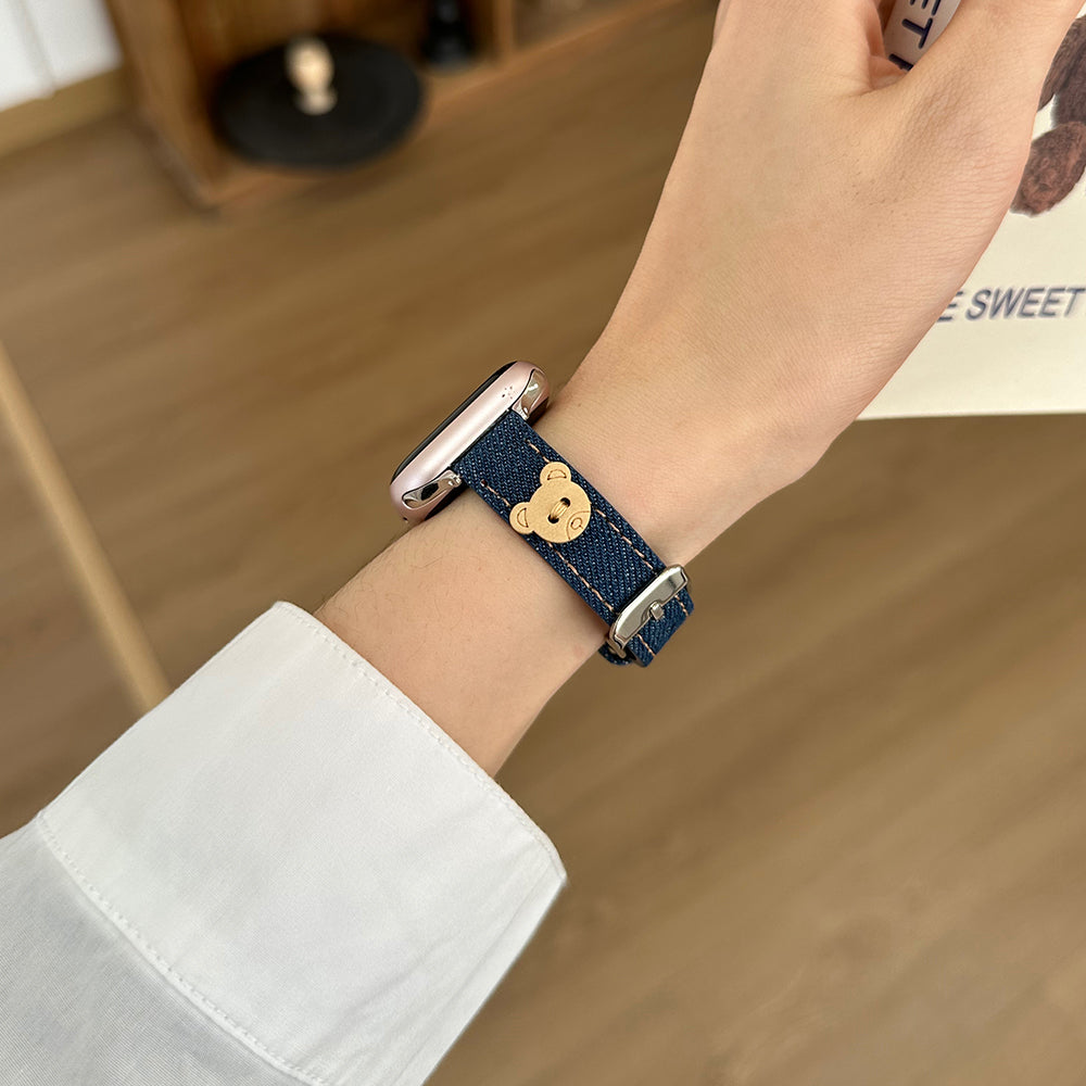 For Apple Watch Ultra 2 Ultra 49mm / 9 8 7 45mm / 6 5 4 SE (2023) SE (2022) SE 44mm / 3 2 1 42mm Denim Watch Strap - Dark Blue