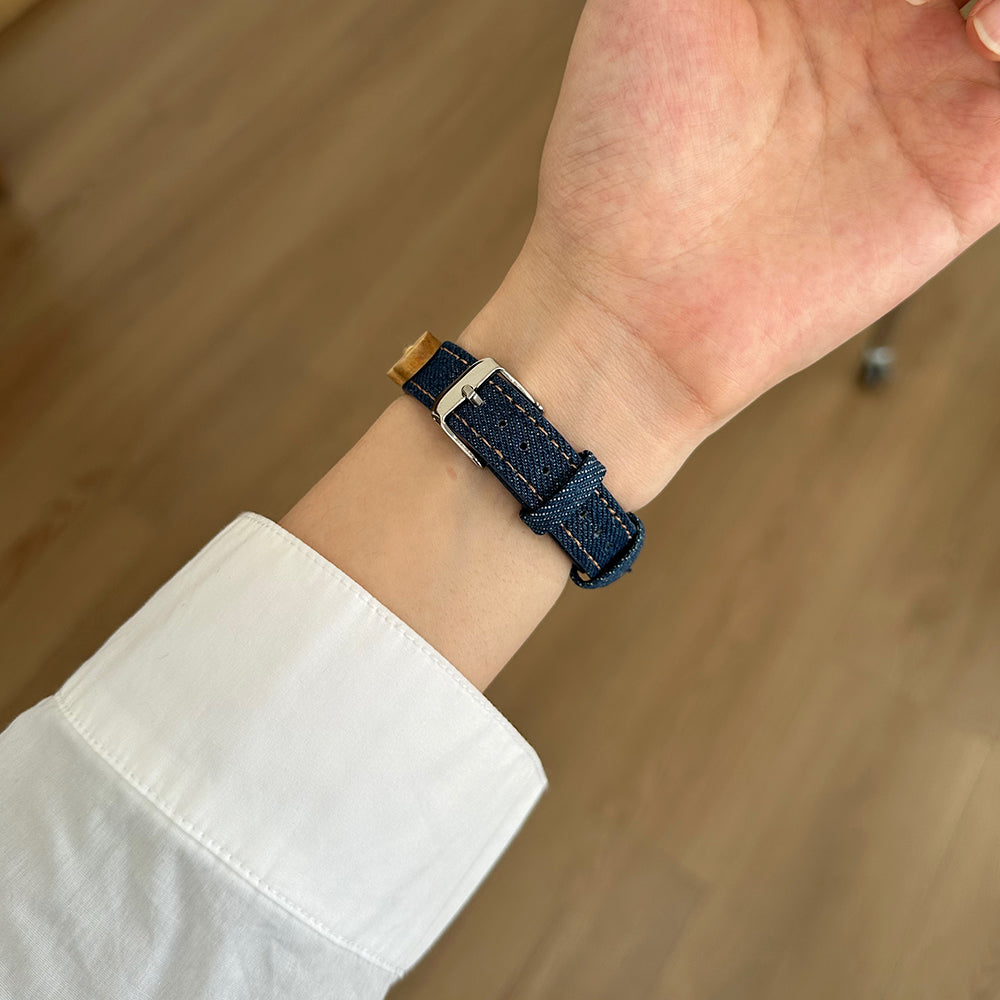 For Apple Watch Ultra 2 Ultra 49mm / 9 8 7 45mm / 6 5 4 SE (2023) SE (2022) SE 44mm / 3 2 1 42mm Denim Watch Strap - Dark Blue