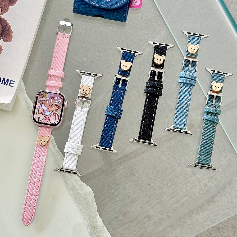 For Apple Watch Ultra 2 Ultra 49mm / 9 8 7 45mm / 6 5 4 SE (2023) SE (2022) SE 44mm / 3 2 1 42mm Denim Watch Strap - Dark Blue