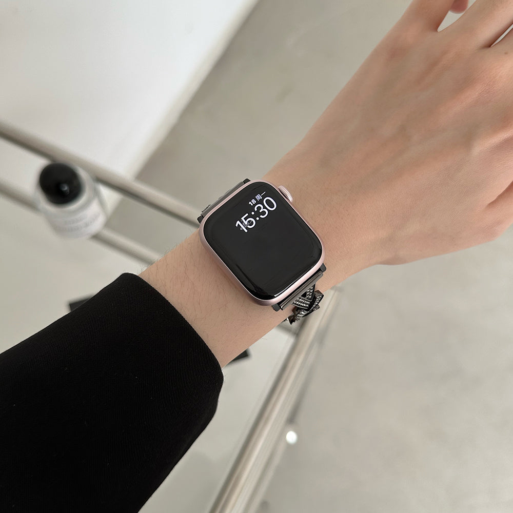 For Apple Watch Ultra 2 Ultra 49mm / 9 8 7 45mm / 6 5 4 SE (2022) SE (2023) SE 44mm / 3 2 1 42mm Zinc Alloy Watch Strap - Black