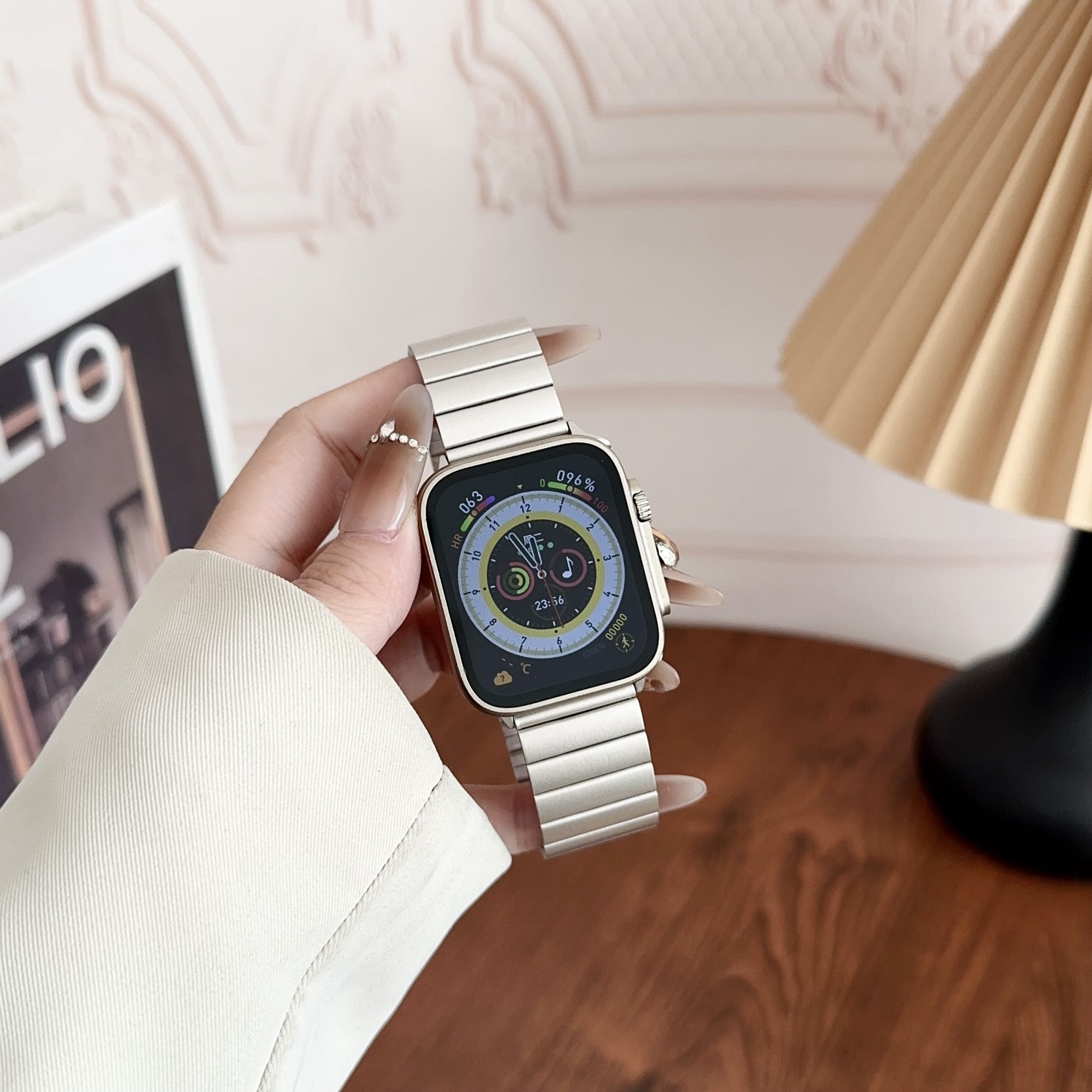 For Apple Watch Ultra 2 Ultra 49mm / 9 8 7 45mm / 6 5 4 SE (2022) SE (2023) SE 44mm / 3 2 1 42mm Metal Magnetic Watch Band - Blue