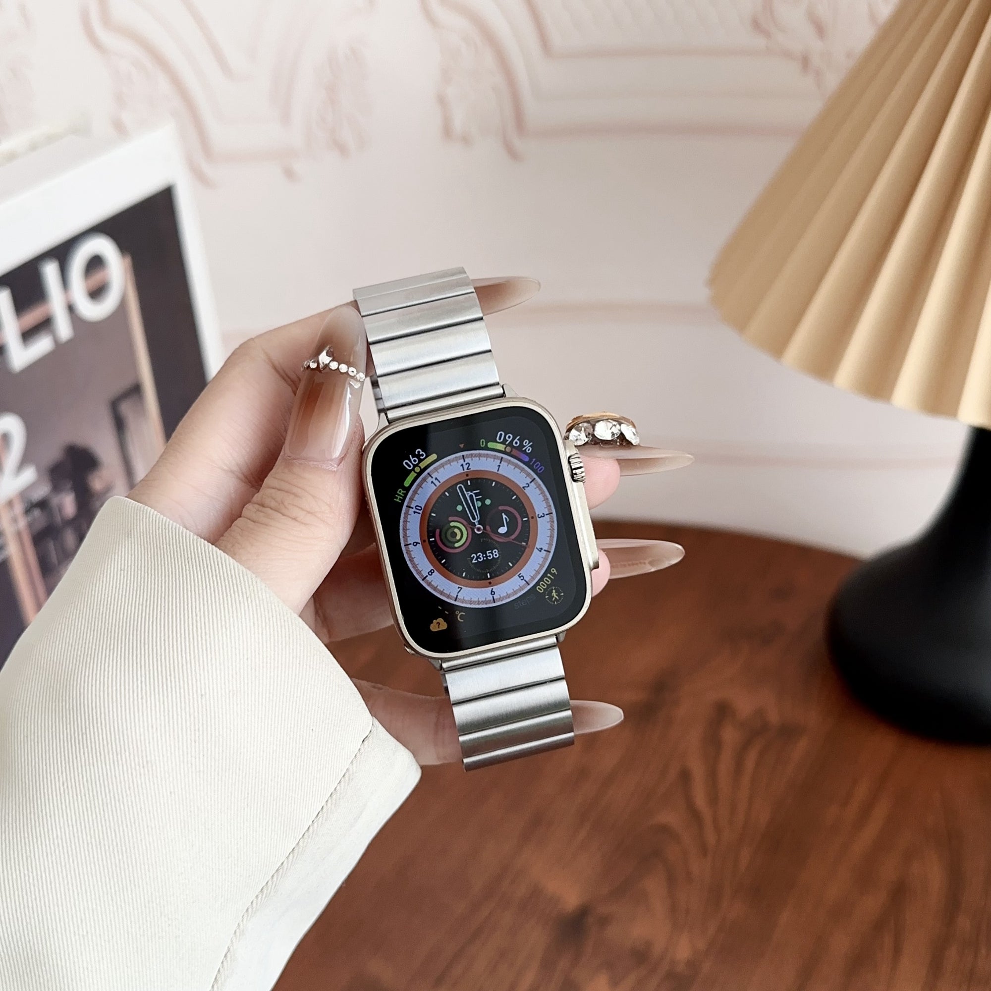 For Apple Watch Ultra 2 Ultra 49mm / 9 8 7 45mm / 6 5 4 SE (2022) SE (2023) SE 44mm / 3 2 1 42mm Metal Magnetic Watch Band - Blue