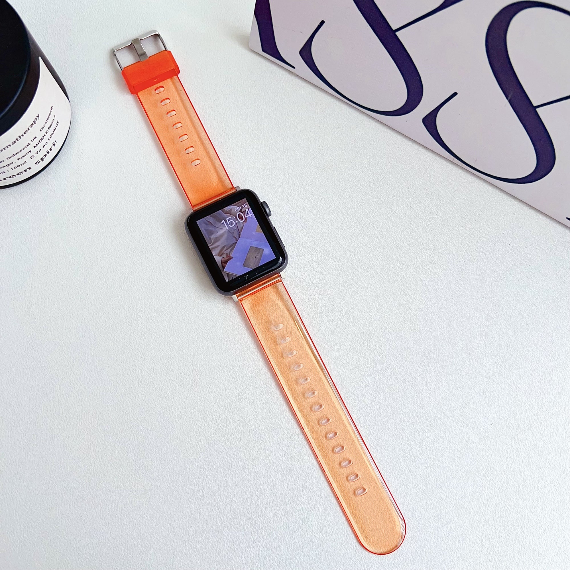 For Apple Watch Ultra 2 Ultra 49mm / 9 8 7 45mm / 6 5 4 SE (2022) SE (2023) SE 44mm / 3 2 1 42mm TPU Clear Watch Band - Transparent Pink