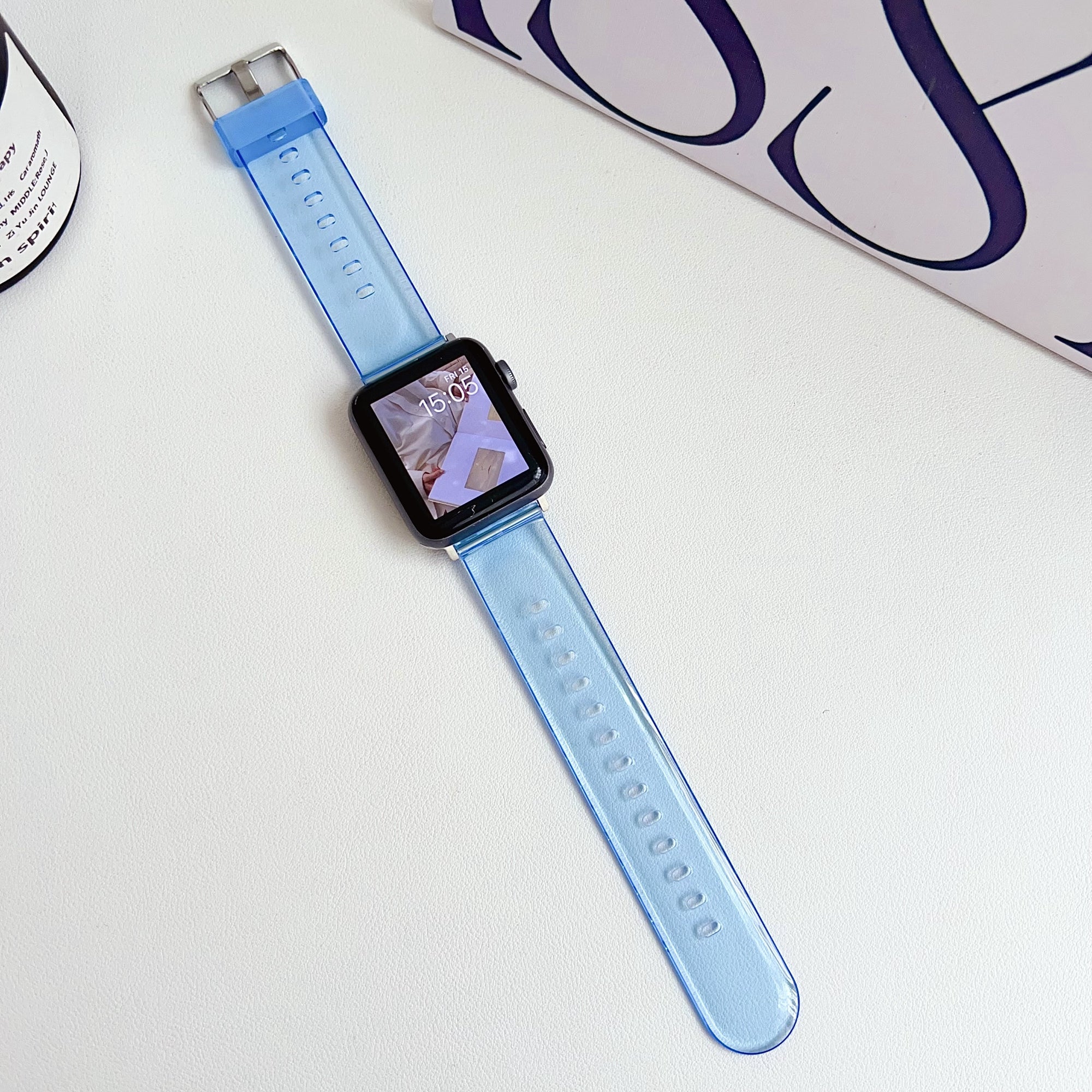 For Apple Watch Ultra 2 Ultra 49mm / 9 8 7 45mm / 6 5 4 SE (2022) SE (2023) SE 44mm / 3 2 1 42mm TPU Clear Watch Band - Transparent Pink