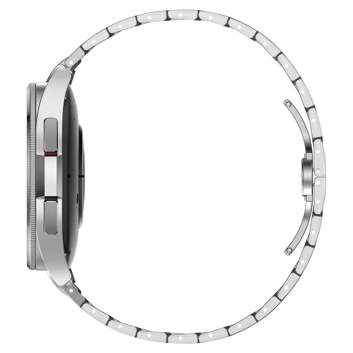 For Samsung Galaxy Watch6  /  Watch 5  /  Watch4 Watch Strap Stainless Steel Watchband with Butterfly Buckle - Titanium