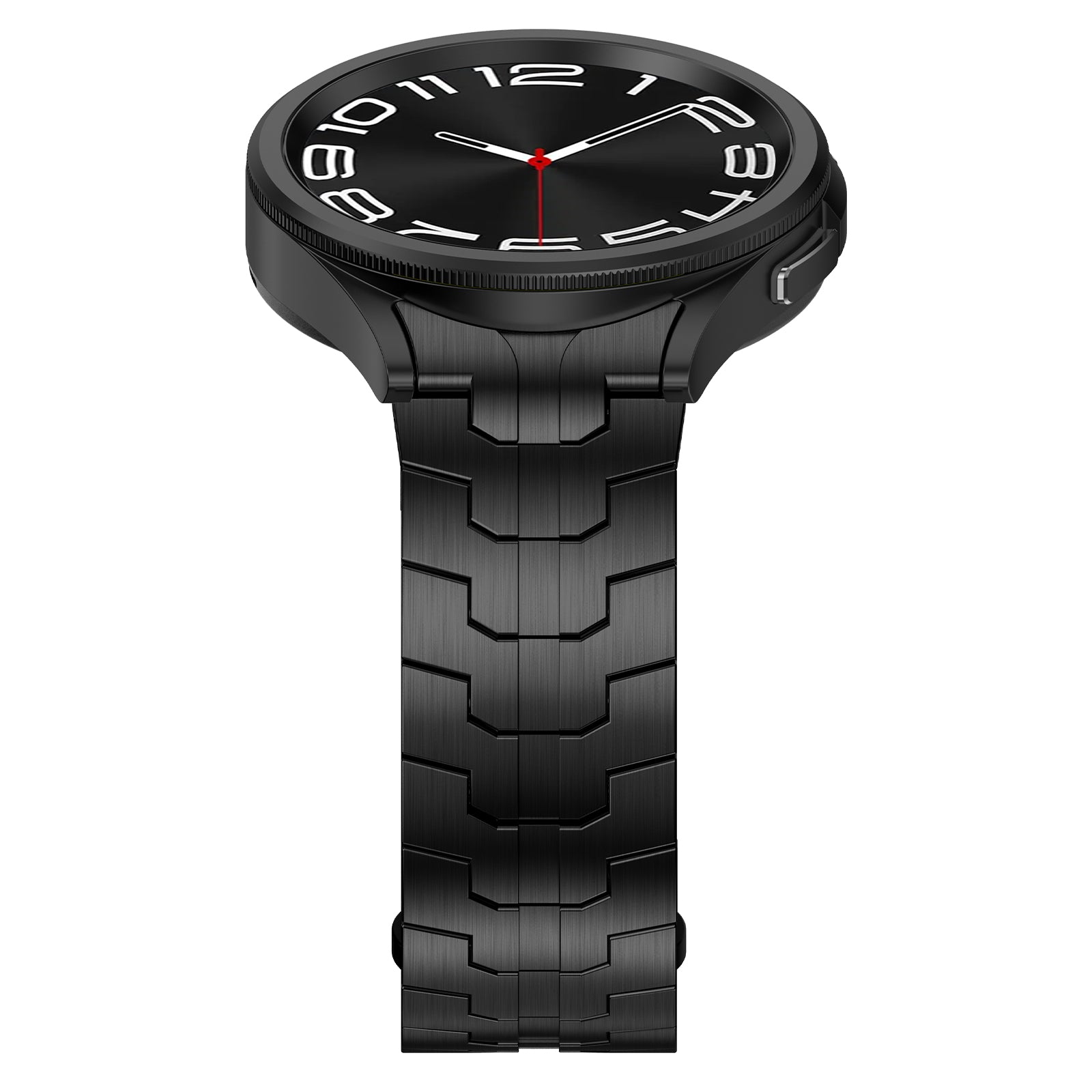 For Samsung Galaxy Watch6 / Watch6 Classic / Watch 5 Stainless Steel Watch Strap Butterfly Buckle Wrist Band - Black