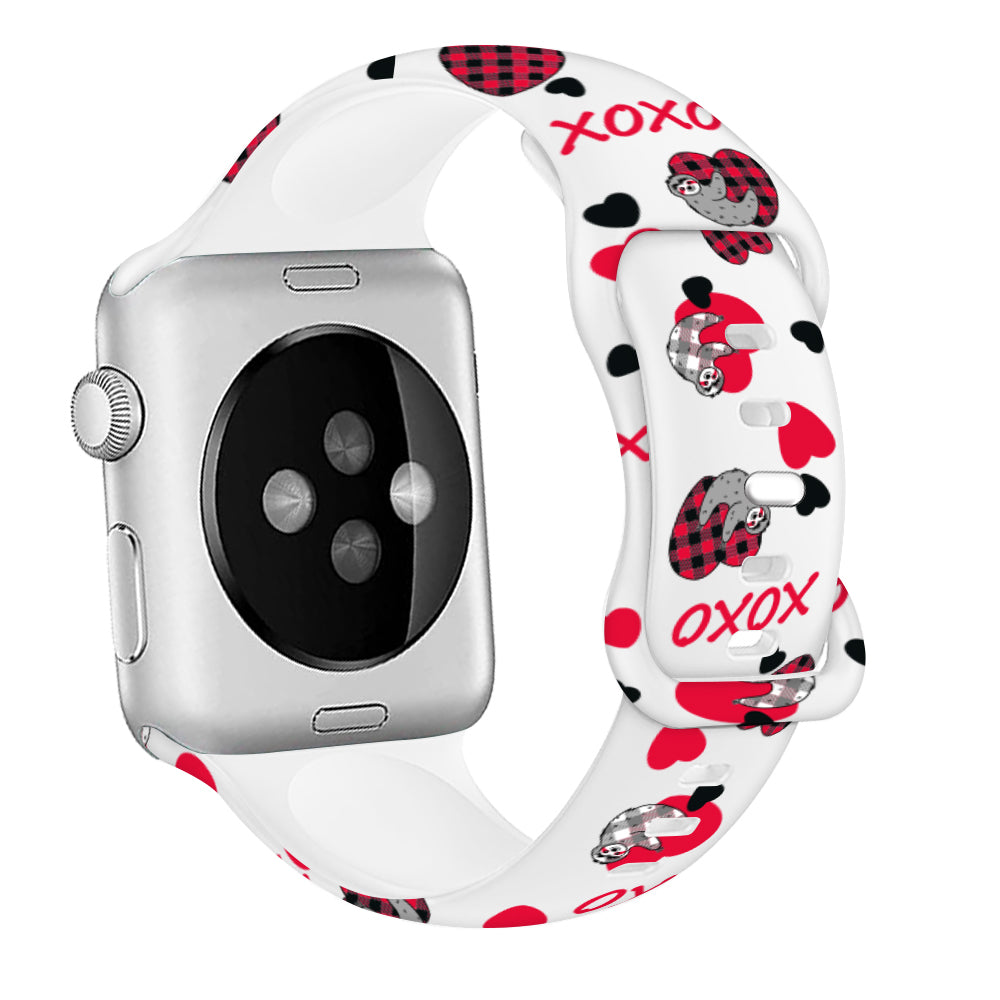 For Apple Watch Ultra 2 Ultra 49mm / 9 8 7 45mm / 6 5 4 SE (2022) / (2023) / SE 44mm / 3 2 1 42mm Pattern Silicone Watch Band - Easter Pattern 1