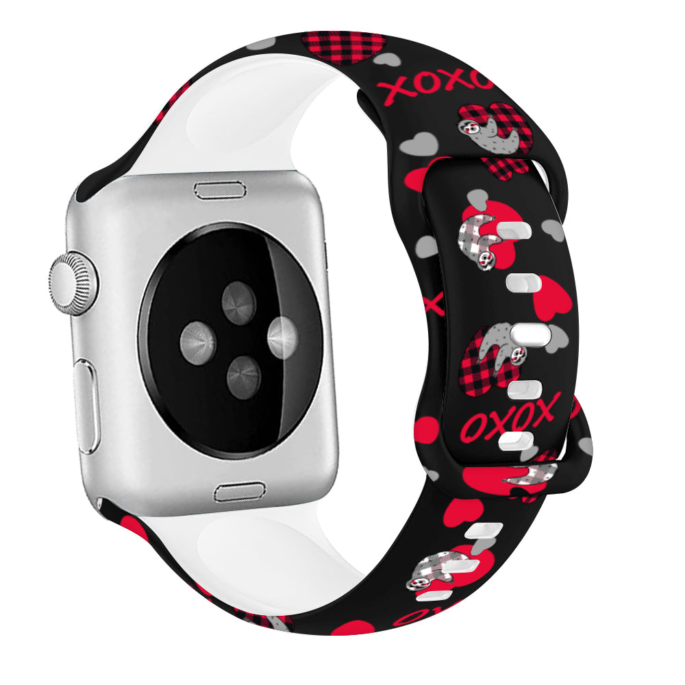 For Apple Watch Ultra 2 Ultra 49mm / 9 8 7 45mm / 6 5 4 SE (2022) / (2023) / SE 44mm / 3 2 1 42mm Pattern Silicone Watch Band - Easter Pattern 1