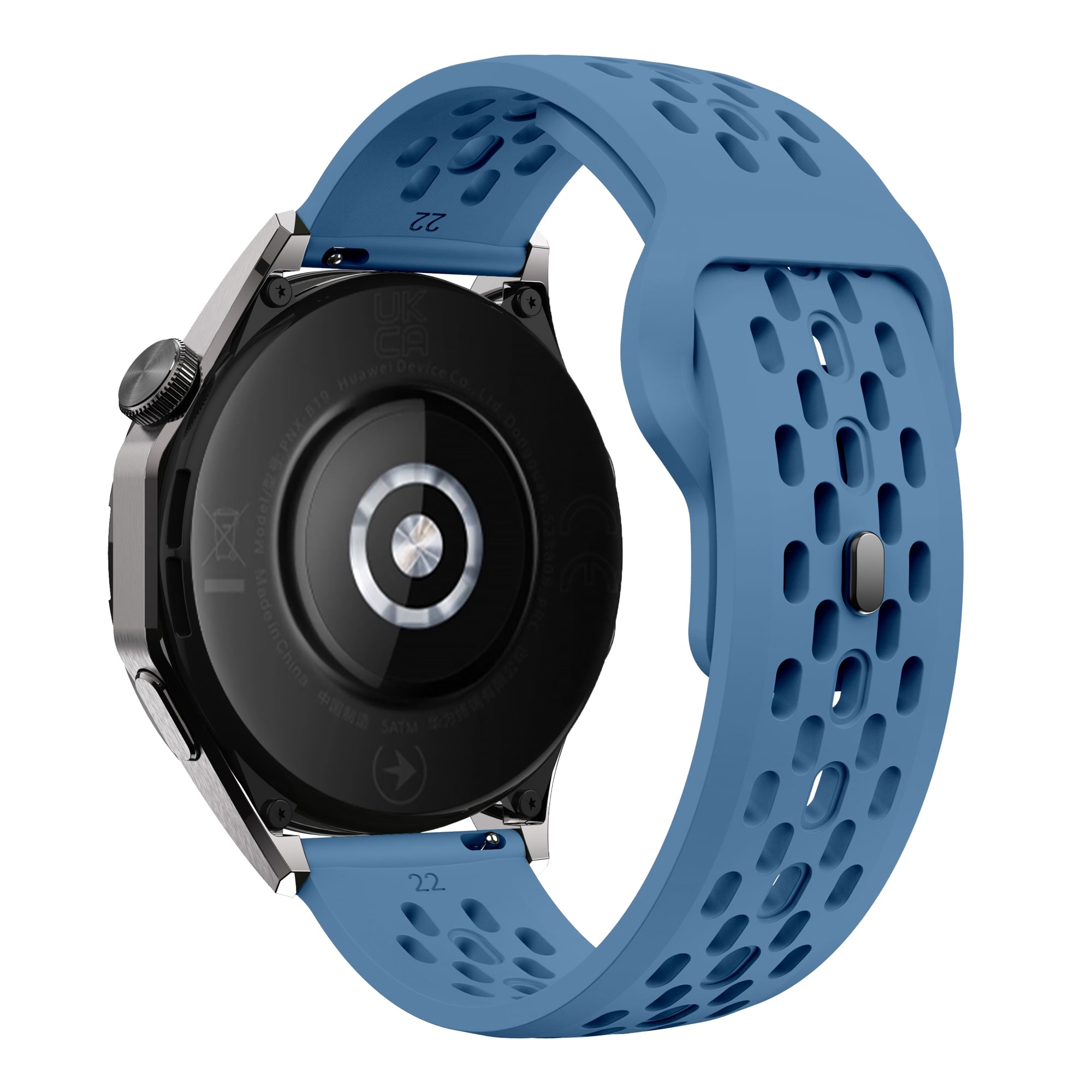For Huawei Watch GT 4 41mm / Garmin Venu 3S / 2S 18mm Silicone Strap Hollow Watch Band - Dark Yellow