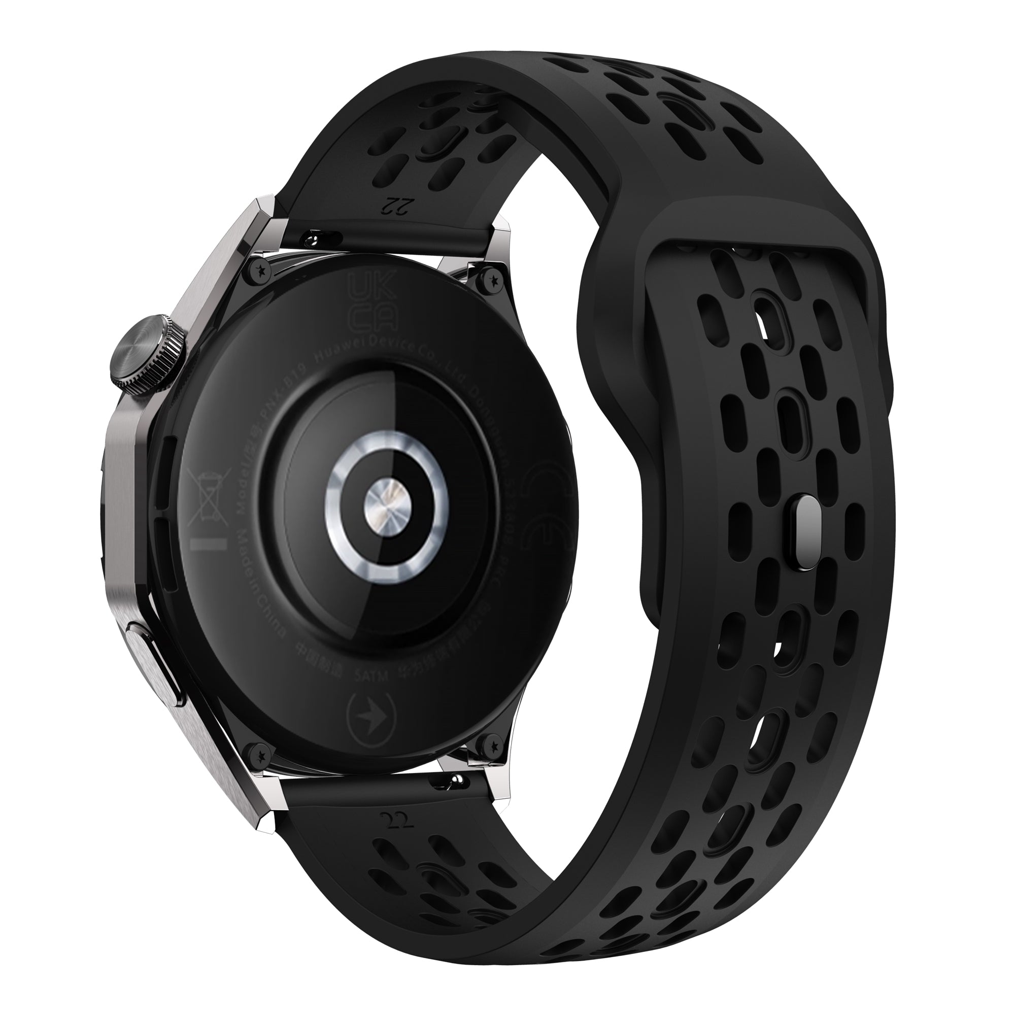 For Huawei Watch GT 4 41mm / Garmin Venu 3S / 2S 18mm Silicone Strap Hollow Watch Band - Dark Yellow