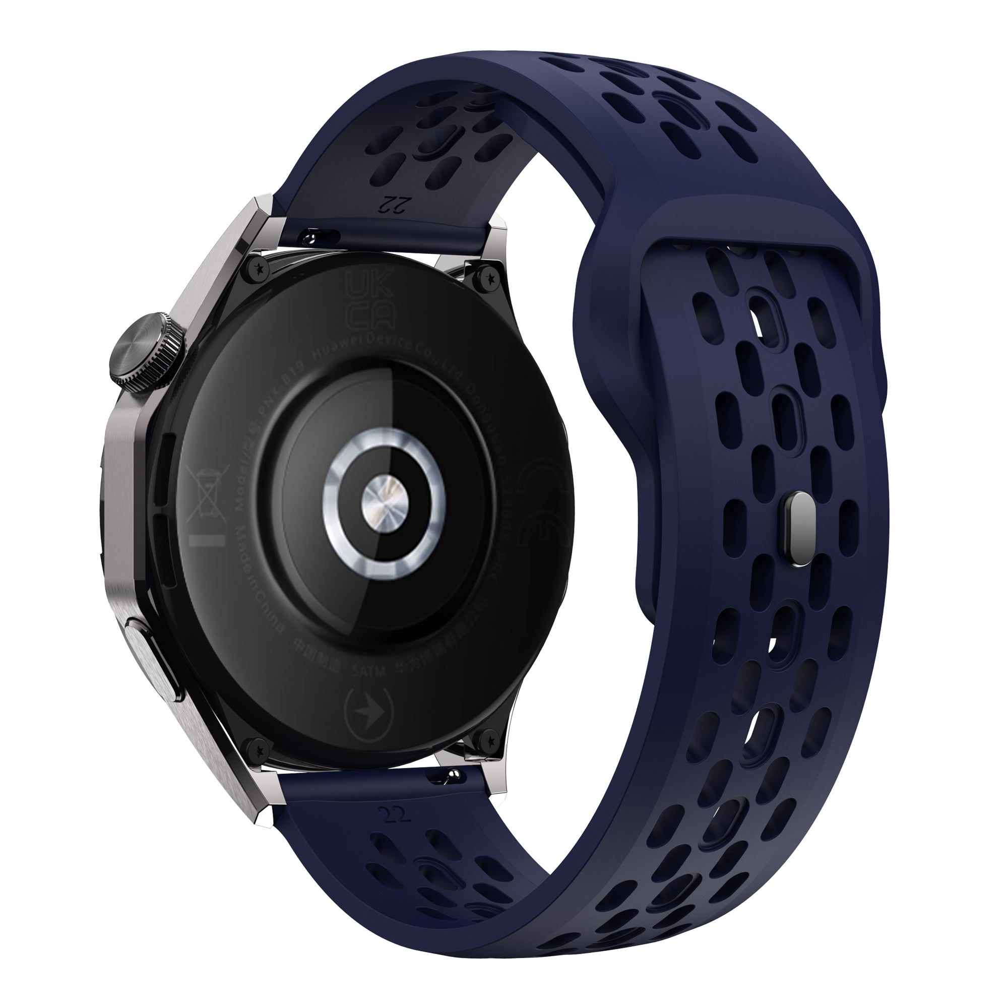 For Huawei Watch GT 4 41mm / Garmin Venu 3S / 2S 18mm Silicone Strap Hollow Watch Band - Dark Yellow