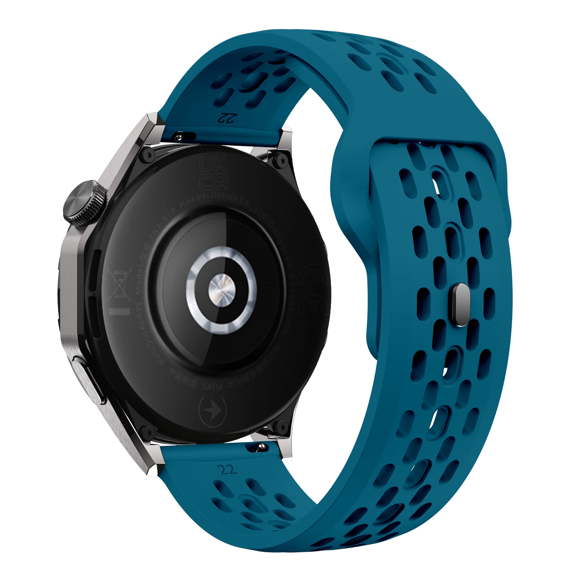 For Huawei Watch GT 4 41mm / Garmin Venu 3S / 2S 18mm Silicone Strap Hollow Watch Band - Dark Yellow