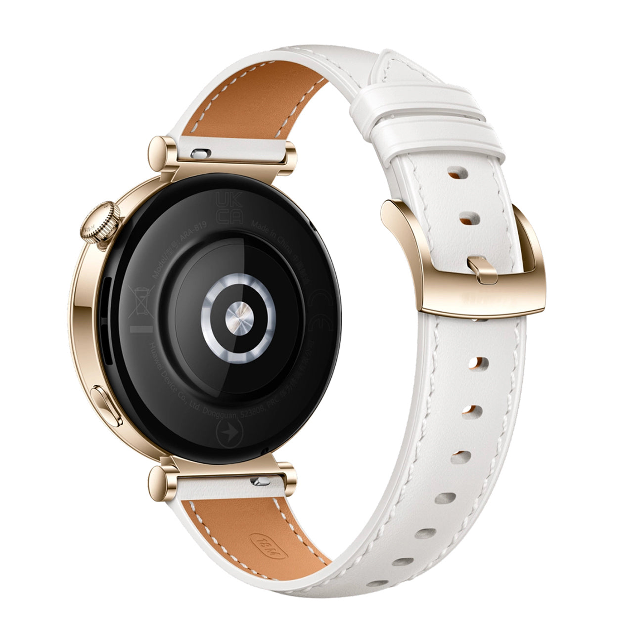 For Huawei Watch GT 4 41mm / Garmin Venu 3S 18mm Watch Band Genuine Cow Leather Wrist Strap - White