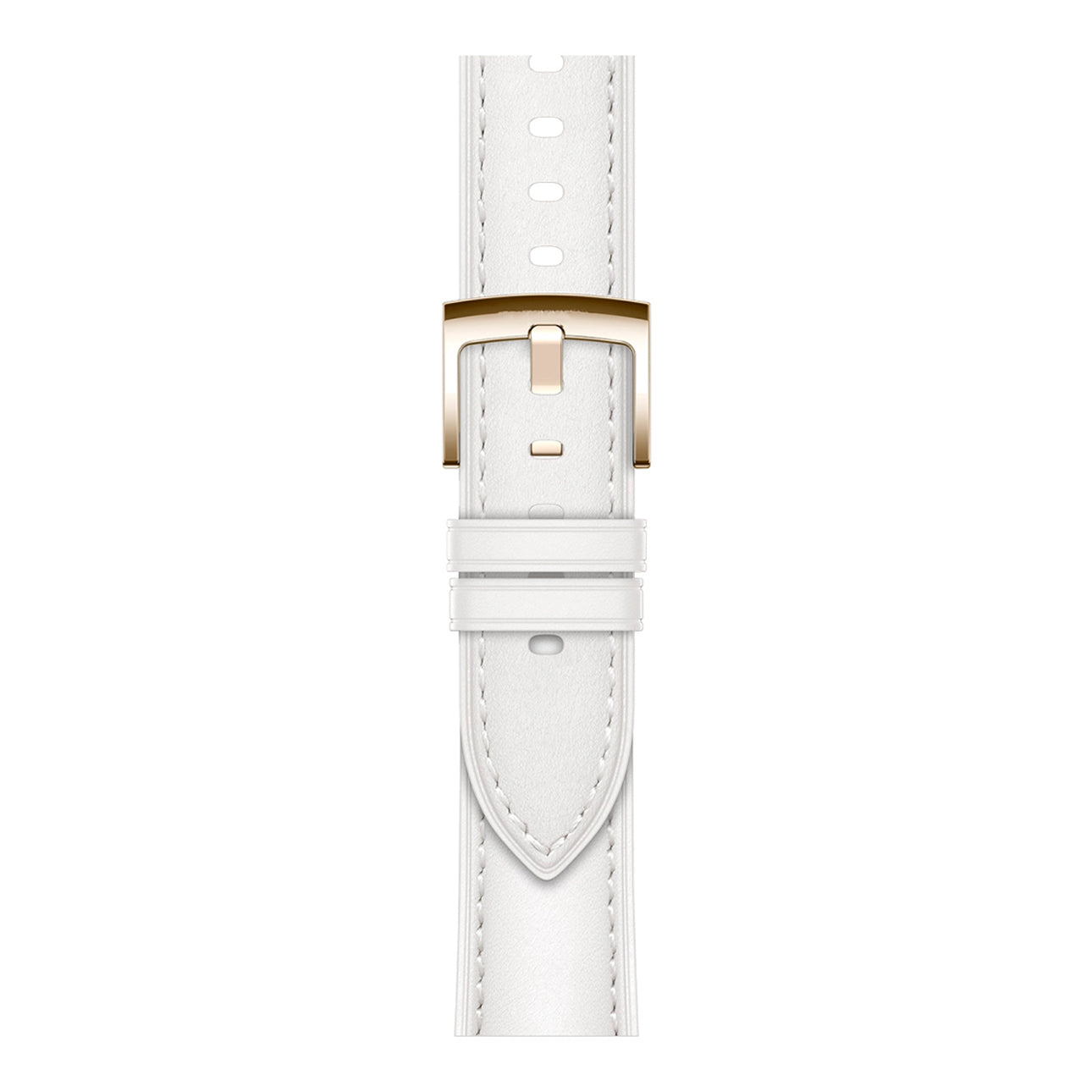 For Huawei Watch GT 4 41mm / Garmin Venu 3S 18mm Watch Band Genuine Cow Leather Wrist Strap - White