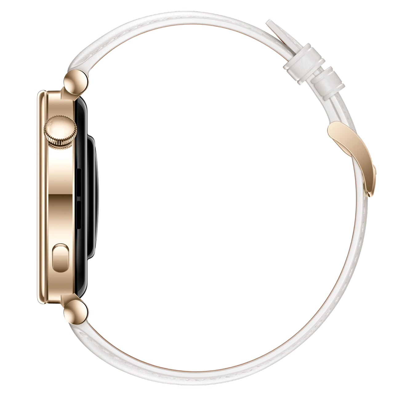 For Huawei Watch GT 4 41mm / Garmin Venu 3S 18mm Watch Band Genuine Cow Leather Wrist Strap - White