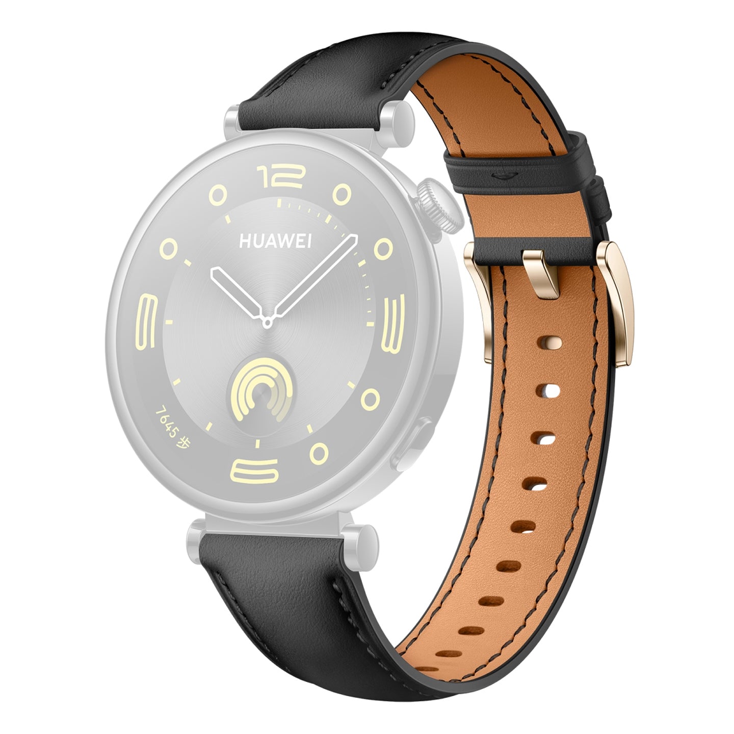 For Huawei Watch GT 4 41mm / Garmin Venu 3S 18mm Watch Band Genuine Cow Leather Wrist Strap - White