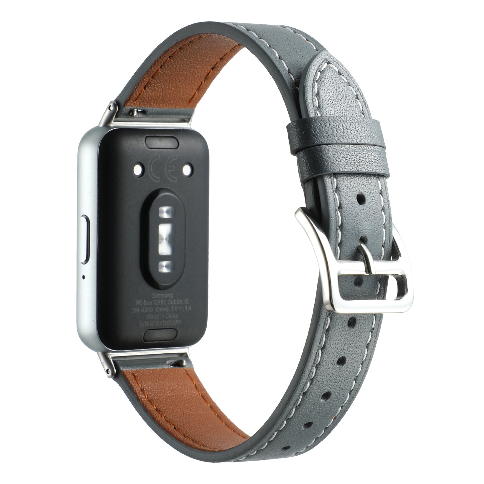 For Samsung Galaxy Fit3 Genuine Leather Watch Strap Band Replacement - Beige
